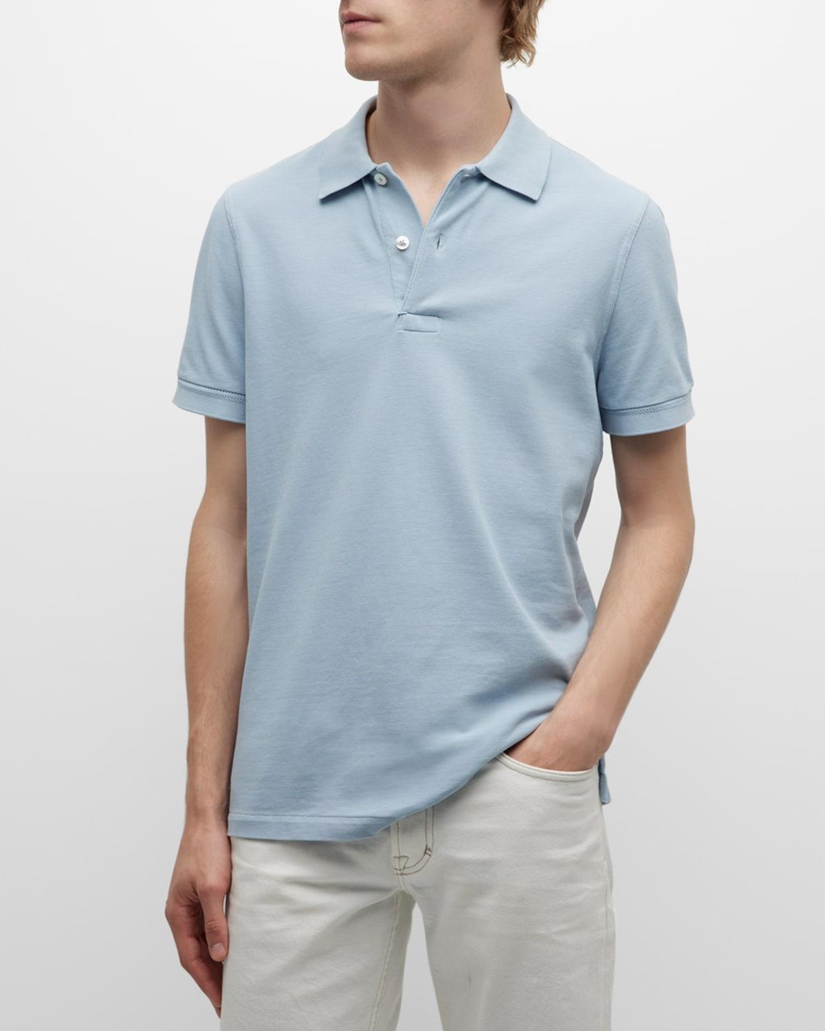 Mens Cotton Pique Polo Shirt Product Image