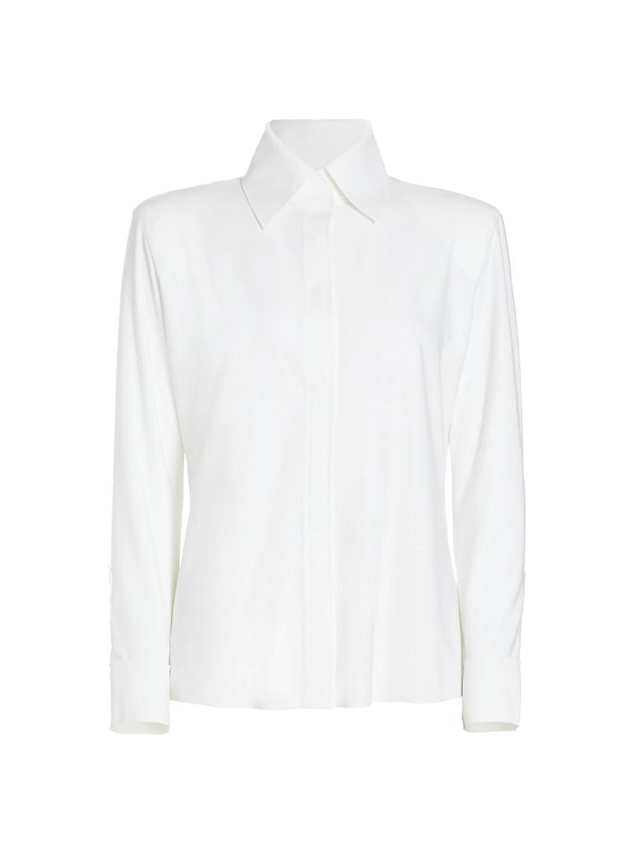 Womens Bonded Knit Structured Shirt Product Image