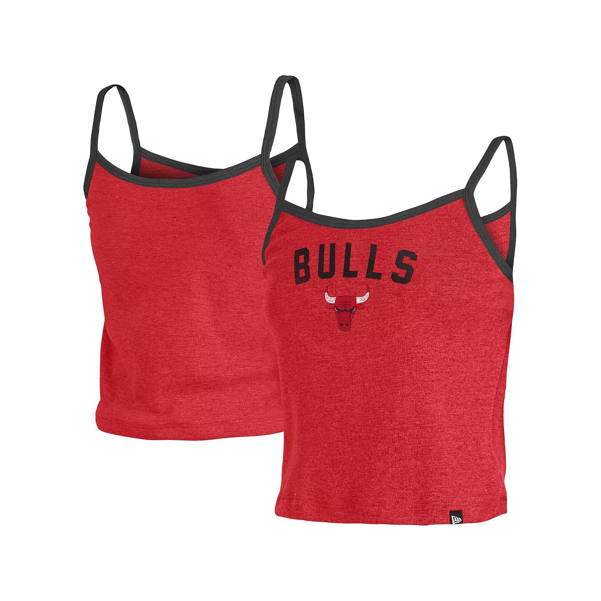 Women's New Era Red Chicago Bulls Spaghetti Strap Tank Top, Size: XL Product Image