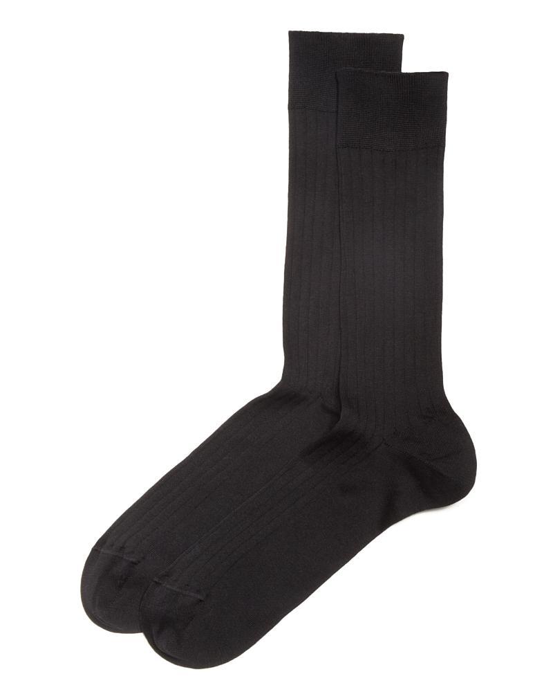 The Mens Store at Bloomingdales Ribbed Cotton Blend Socks - Exclusive Product Image