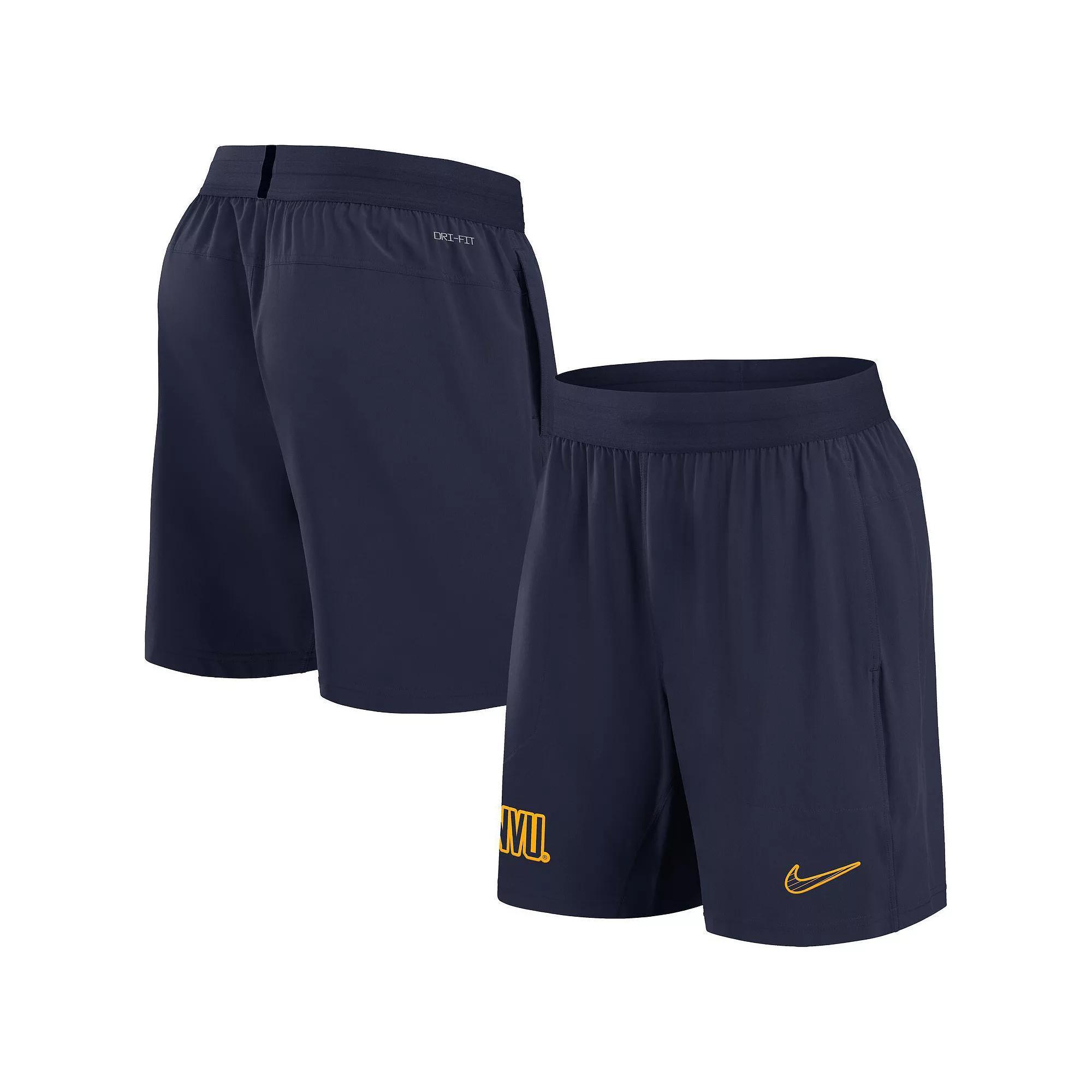 Men's Nike Navy West Virginia Mountaineers 2024 Sideline Performance Shorts, Size: Medium, Blue Product Image
