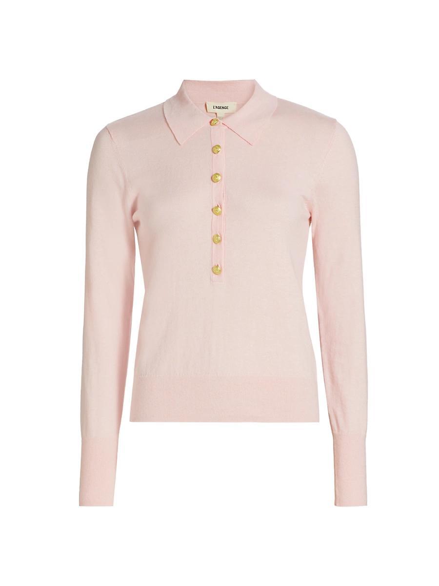 Womens Sterling Knit Polo Sweater Product Image