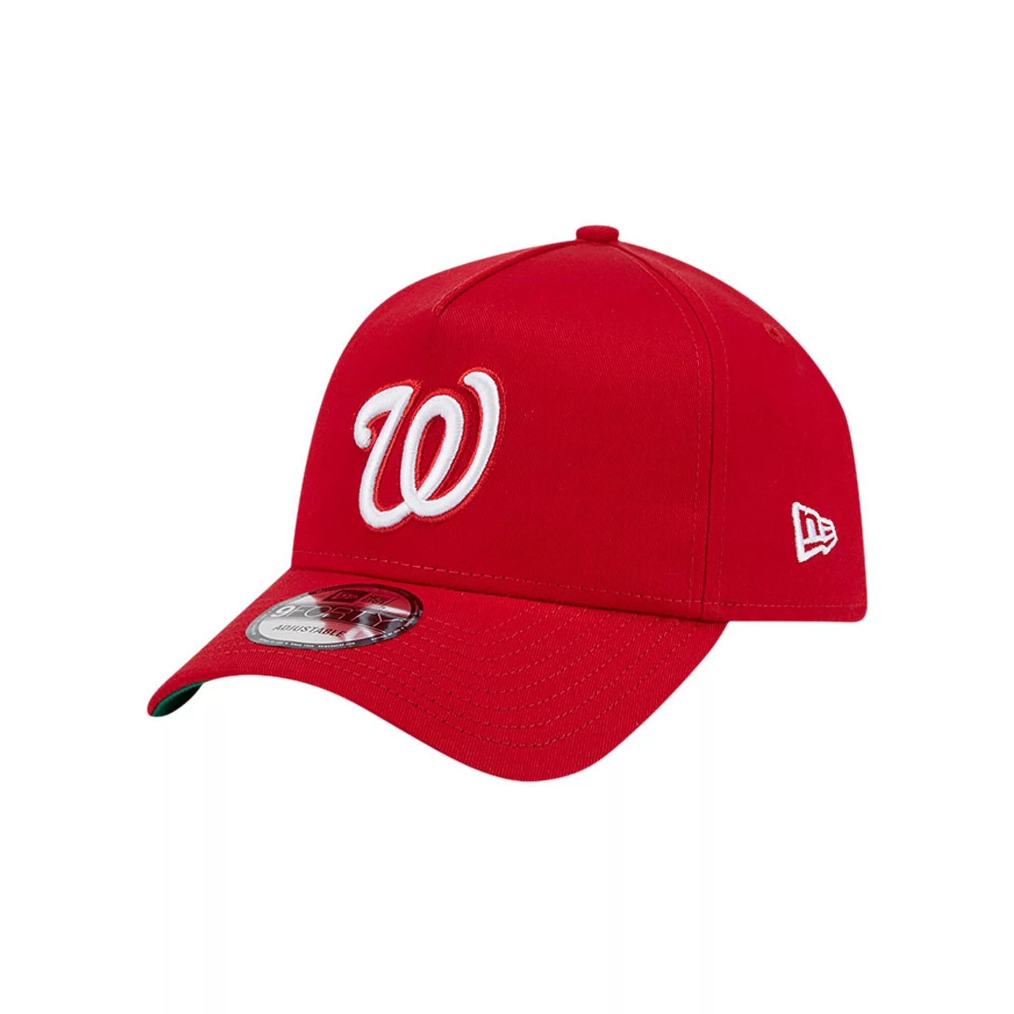 Men's New Era Red Washington Nationals Team Color A-Frame 9FORTY Adjustable Hat Product Image