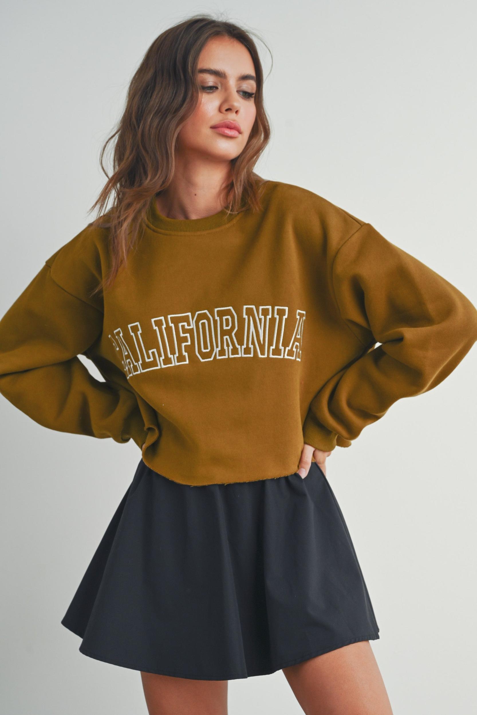 Fleece Cropped Sweatshirt Product Image