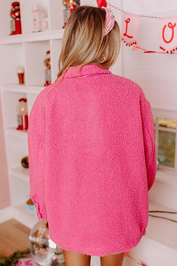 Cozier Than Ever Sherpa Jacket in Pink Product Image
