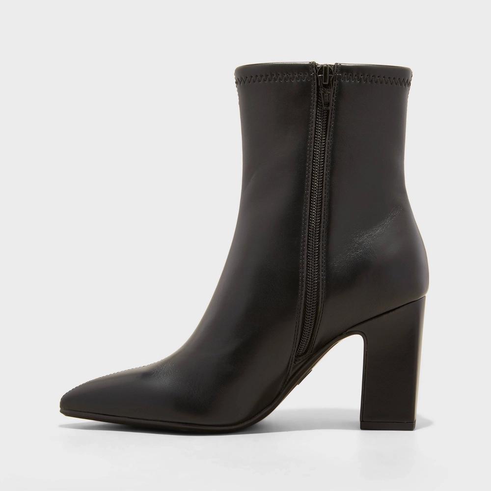 Women's Donna Ankle Boots - A New Day™ Black 6 Product Image