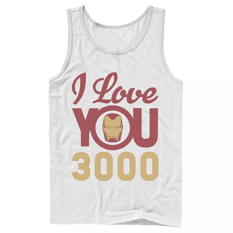 Mens Marvel Avengers Endgame Iron Man I Love You 3000 Helmet Logo Tank Top Product Image