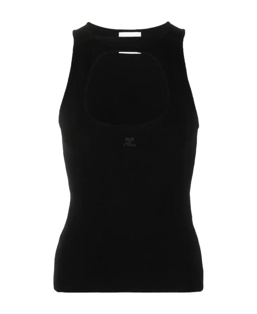 COURRÈGES Cut-out Tank Top In Black Product Image