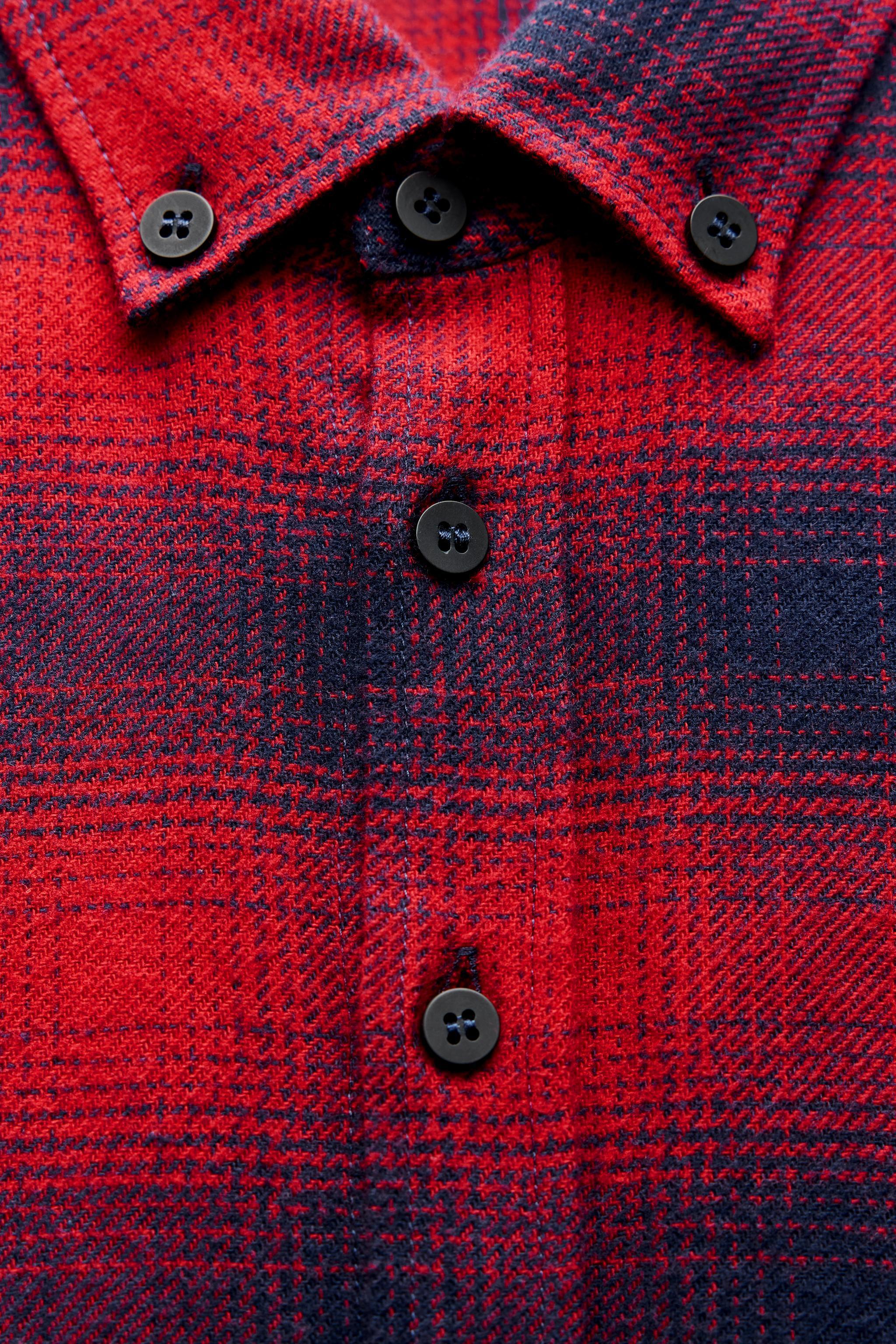 PLAID FLANNEL SHIRT ZW COLLECTION Product Image