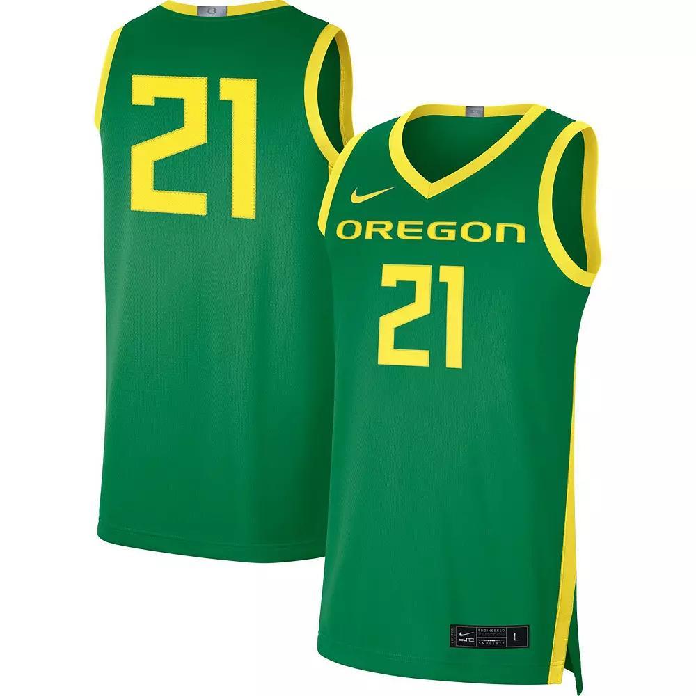 Men's Nike #21 Green Oregon Ducks Limited Basketball Jersey,  Product Image