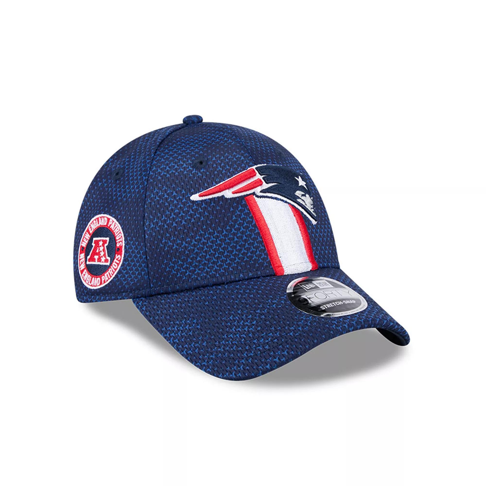 Men's New Era Navy New England Patriots 2024 Sideline 9FORTY Stretch-Snap Hat, Blue Product Image