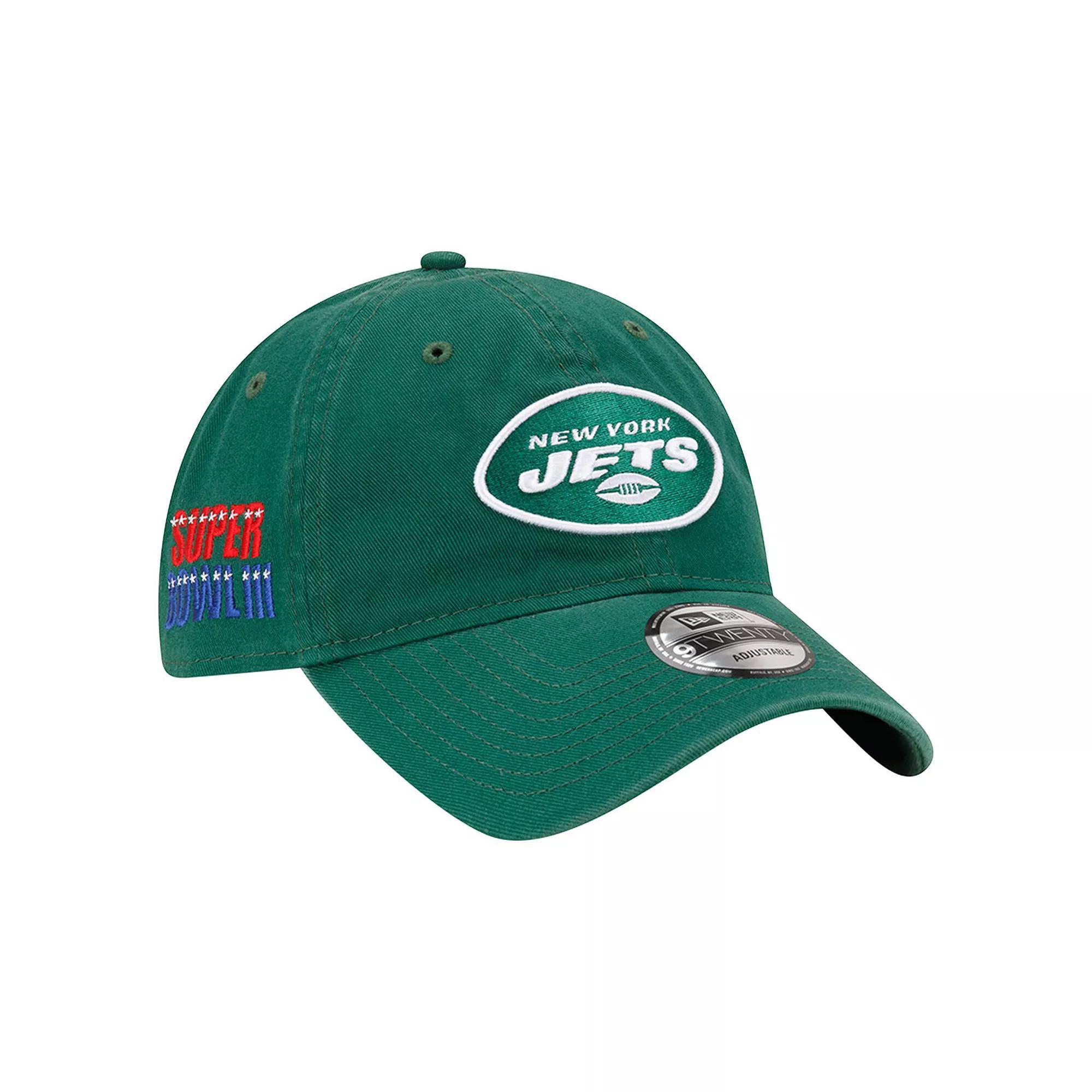 Men's New Era Green New York Jets Distinct 9TWENTY Adjustable Hat Product Image