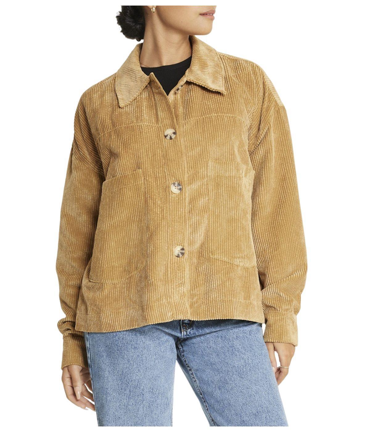 Velvet Corduroy Shacket Product Image