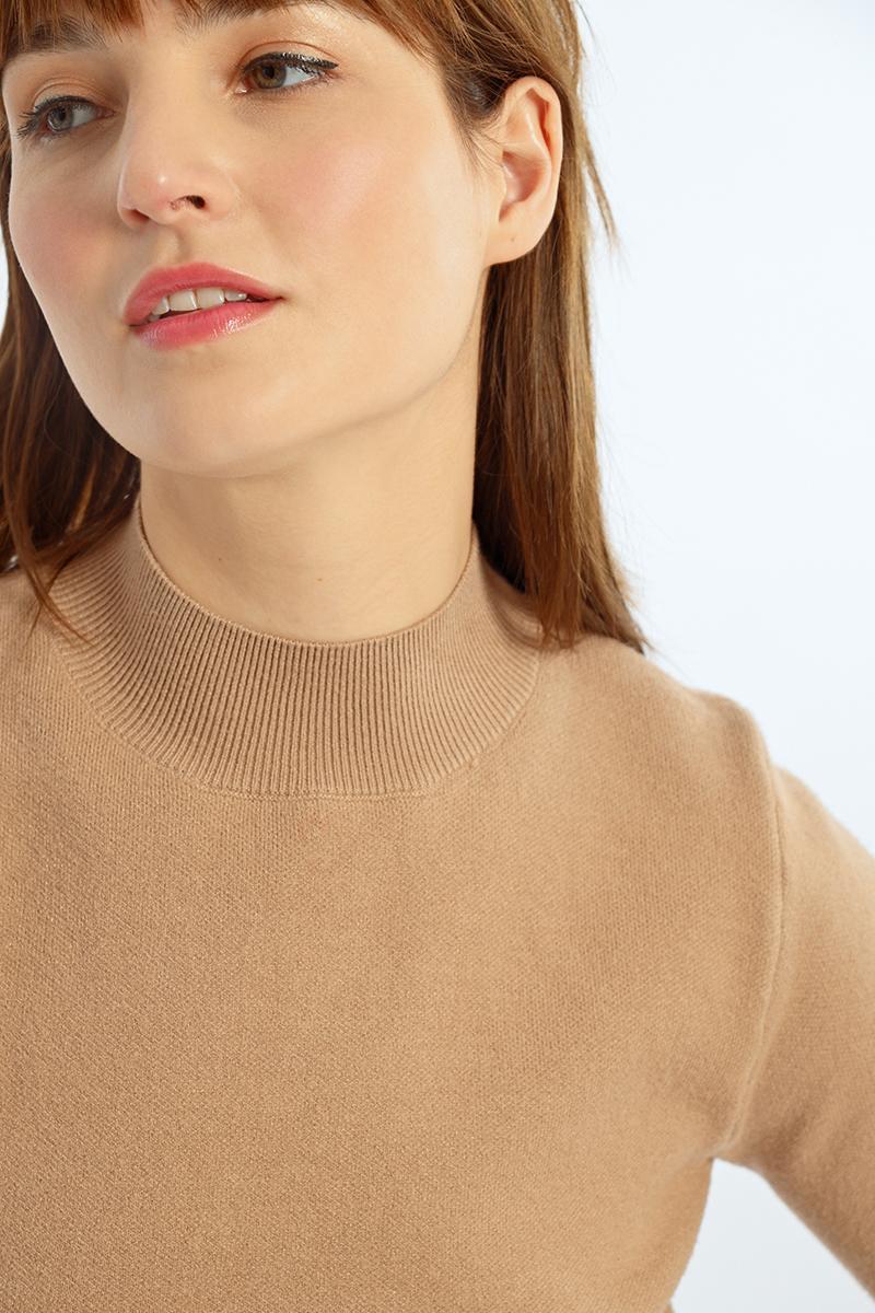 Half Sleeve Mock Neck Sweater Product Image