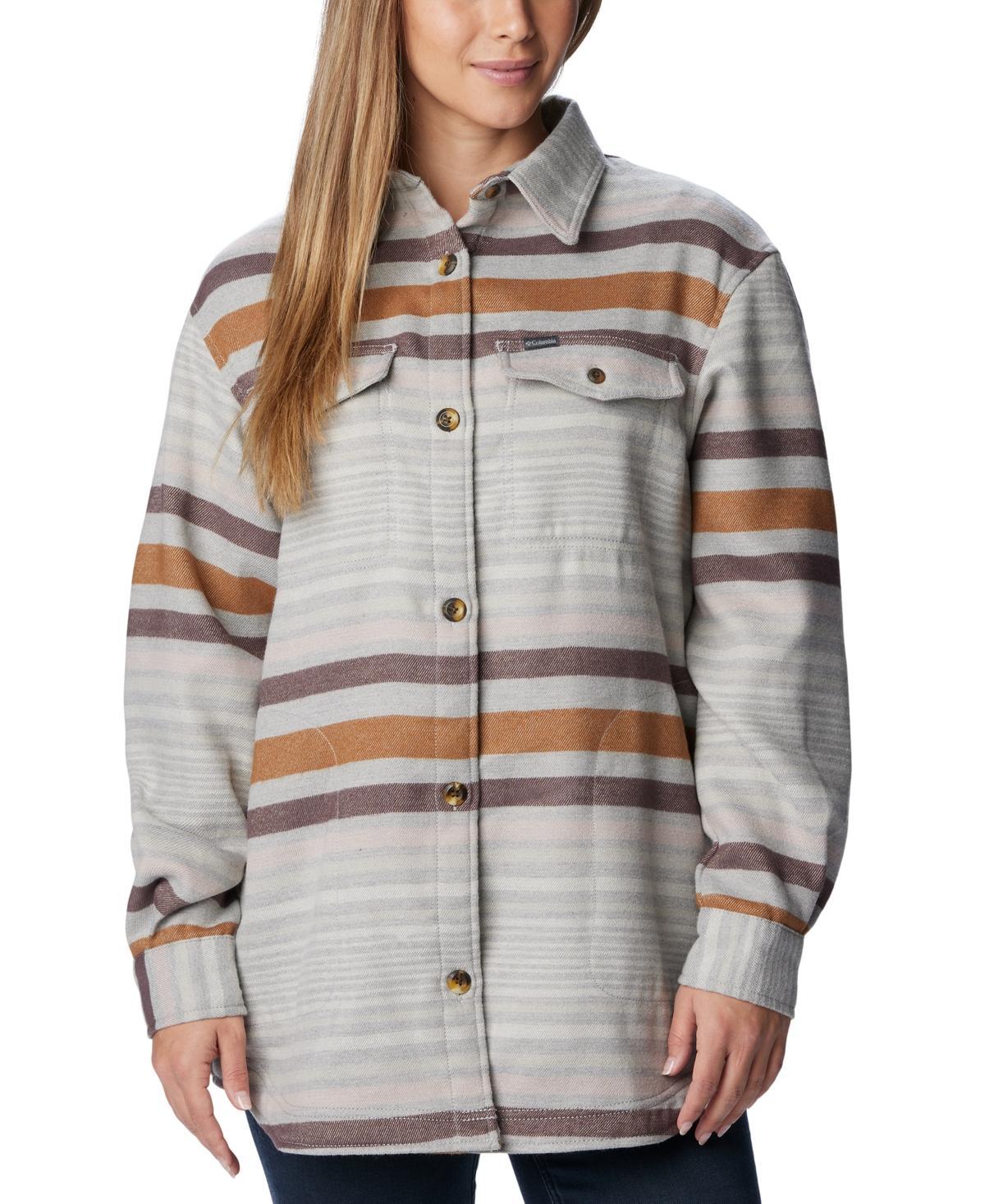 Columbia Calico Basin Shirt Jacket (Dark Nocturnal Buffalo Ombre) Women's Clothing Product Image