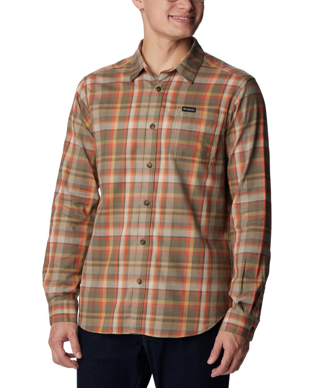 Mens Columbia Vapor Ridge Plaid Woven Button-Down Shirt Blue Tartan Product Image