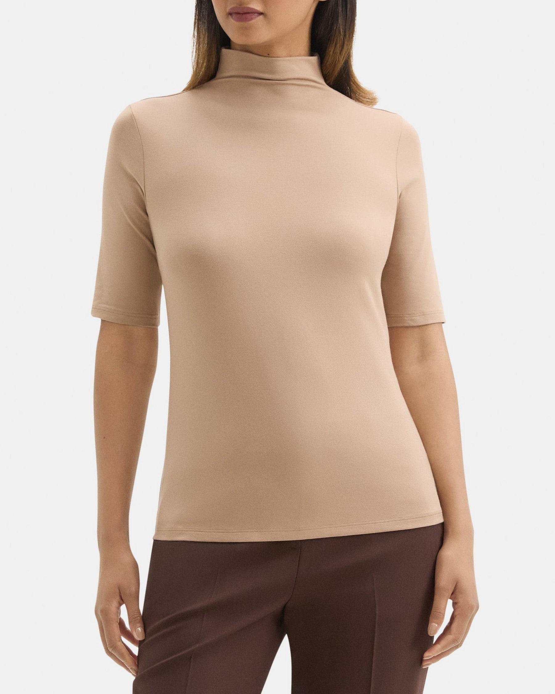 Turtleneck Tee in Pima Cotton Jersey Product Image