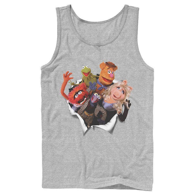 Men's Disney The Muppets Group Shot Breakthrough Tank Top, Boy's, Size: XXL, Athletic Grey Product Image