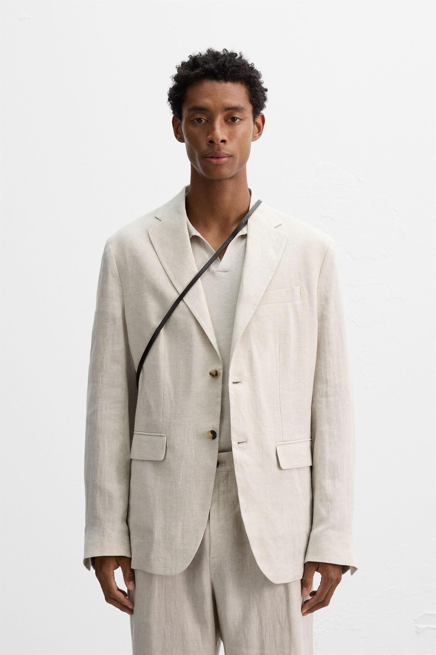 100% LINEN SUIT BLAZER Product Image