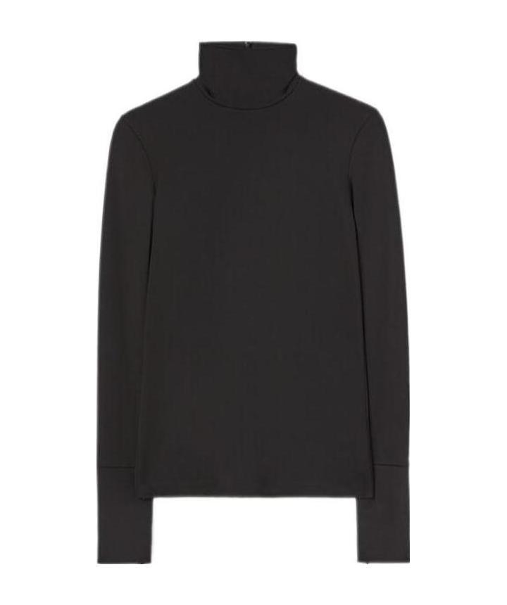 JIL SANDER High-neck Satin Top In Black Product Image