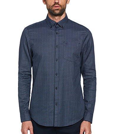 Original Penguin Basket Weave Print Slim Fit Button-Down Shirt Product Image