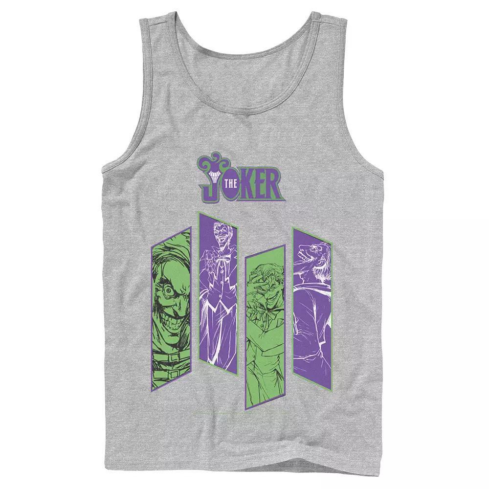 Mens DC Comics Batman Joker Panels Tank Top, Men's, Size: Large, Athletic Grey Product Image