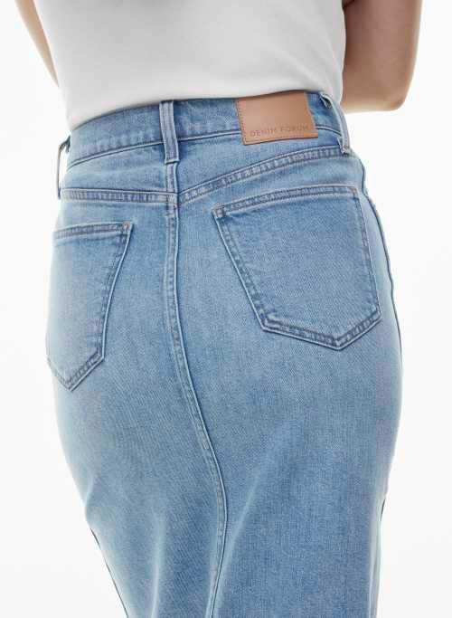 the 90s halle stretch denim skirt Product Image