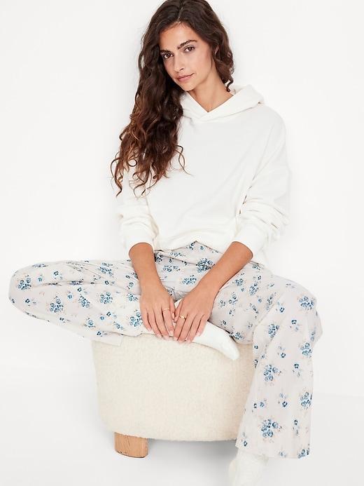 High-Waisted Poplin Pajama Pant Product Image