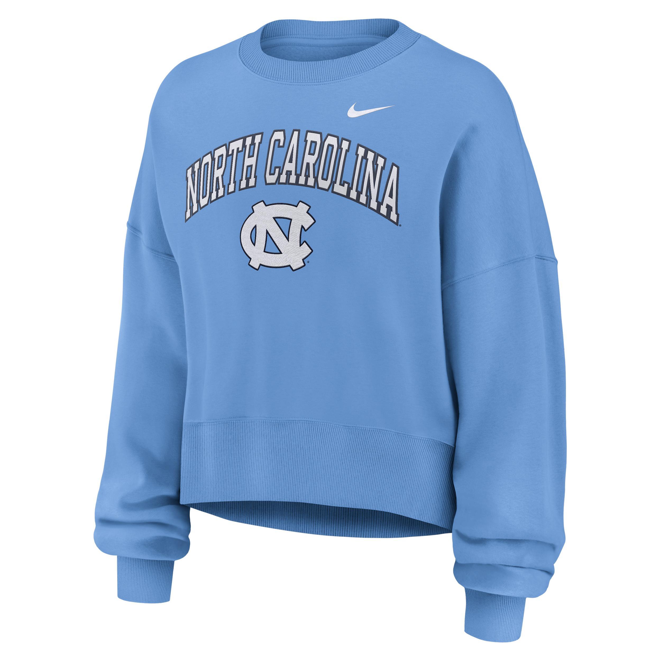 North Carolina Phoenix Arch Nike Womens College Pullover Crew | 01D74EYNCN-Y48 Product Image