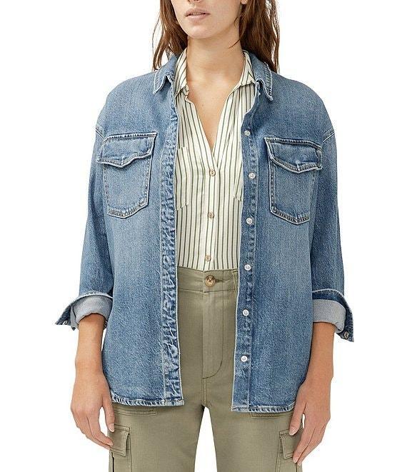 Silver Jeans Co. Long Sleeve Denim Shacket Product Image