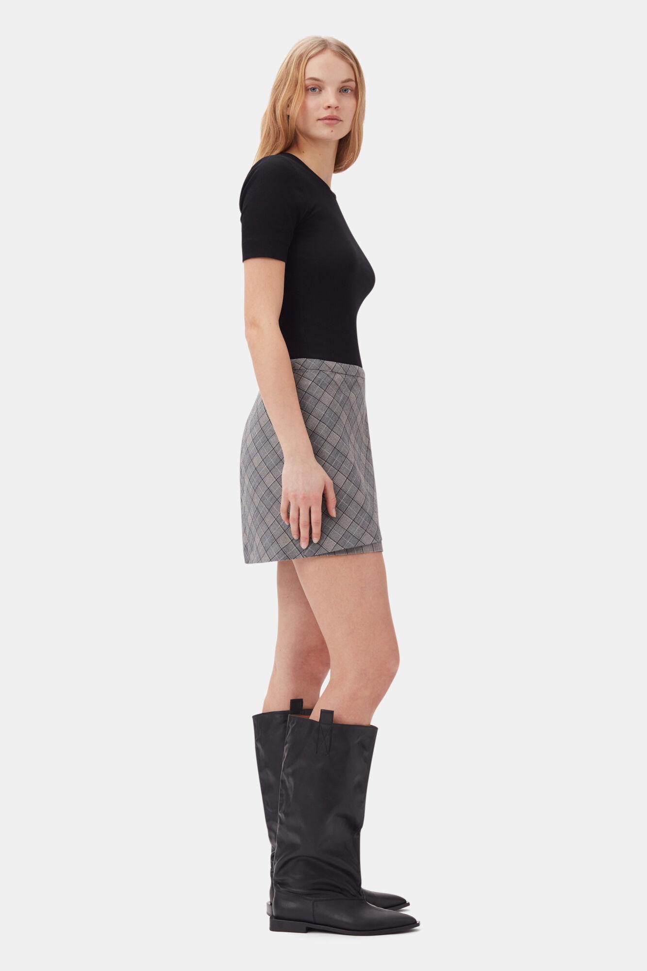 Checkered Mini Skirt Product Image