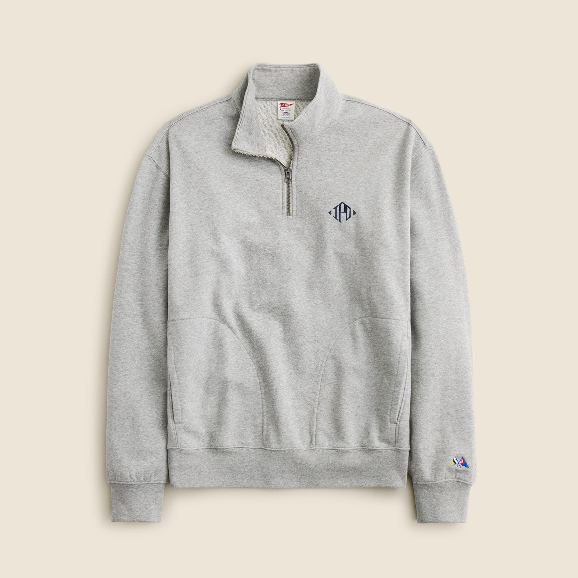 Relaxed-fit lightweight french terry quarter-zip sweatshirt Product Image