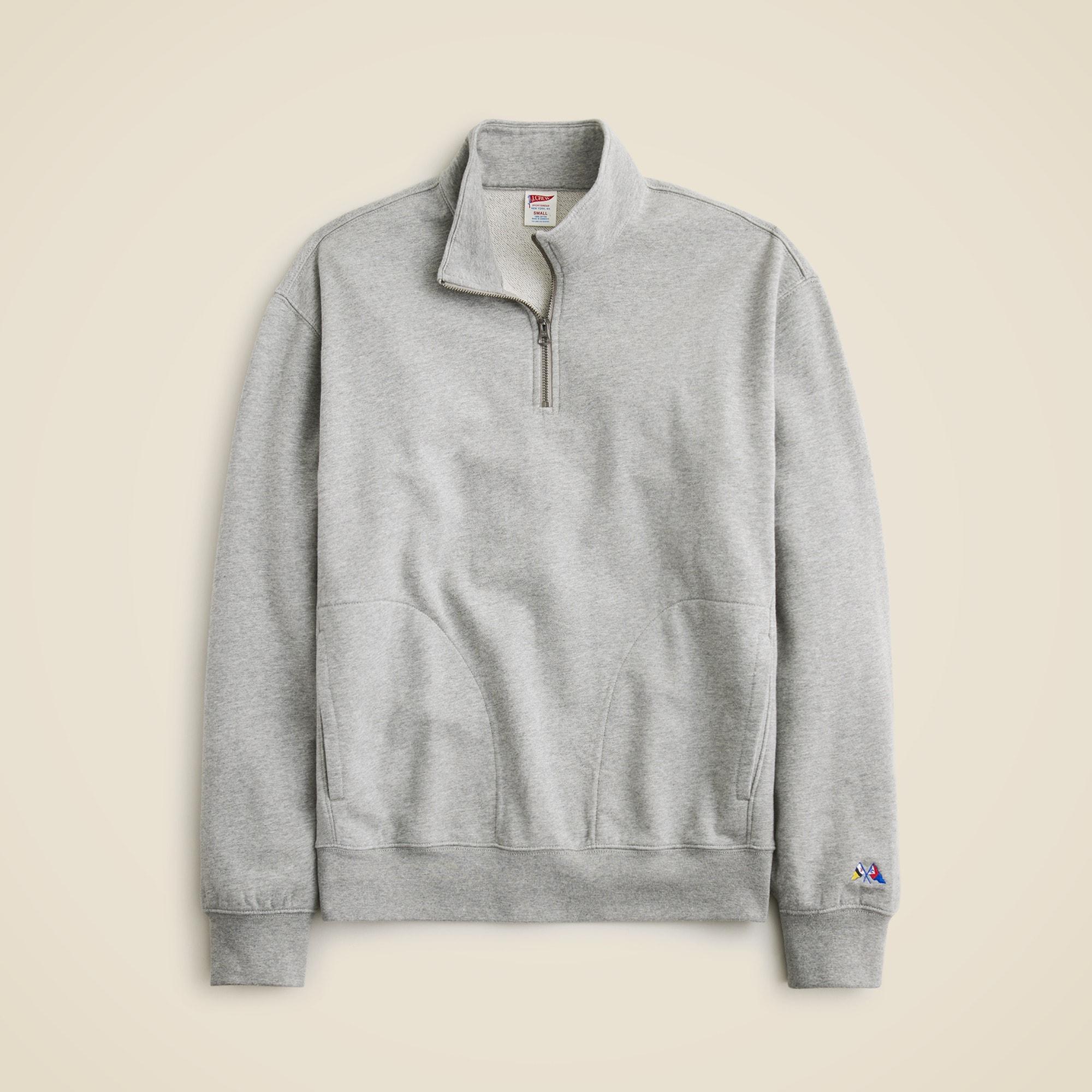 Relaxed-fit lightweight french terry quarter-zip sweatshirt Product Image