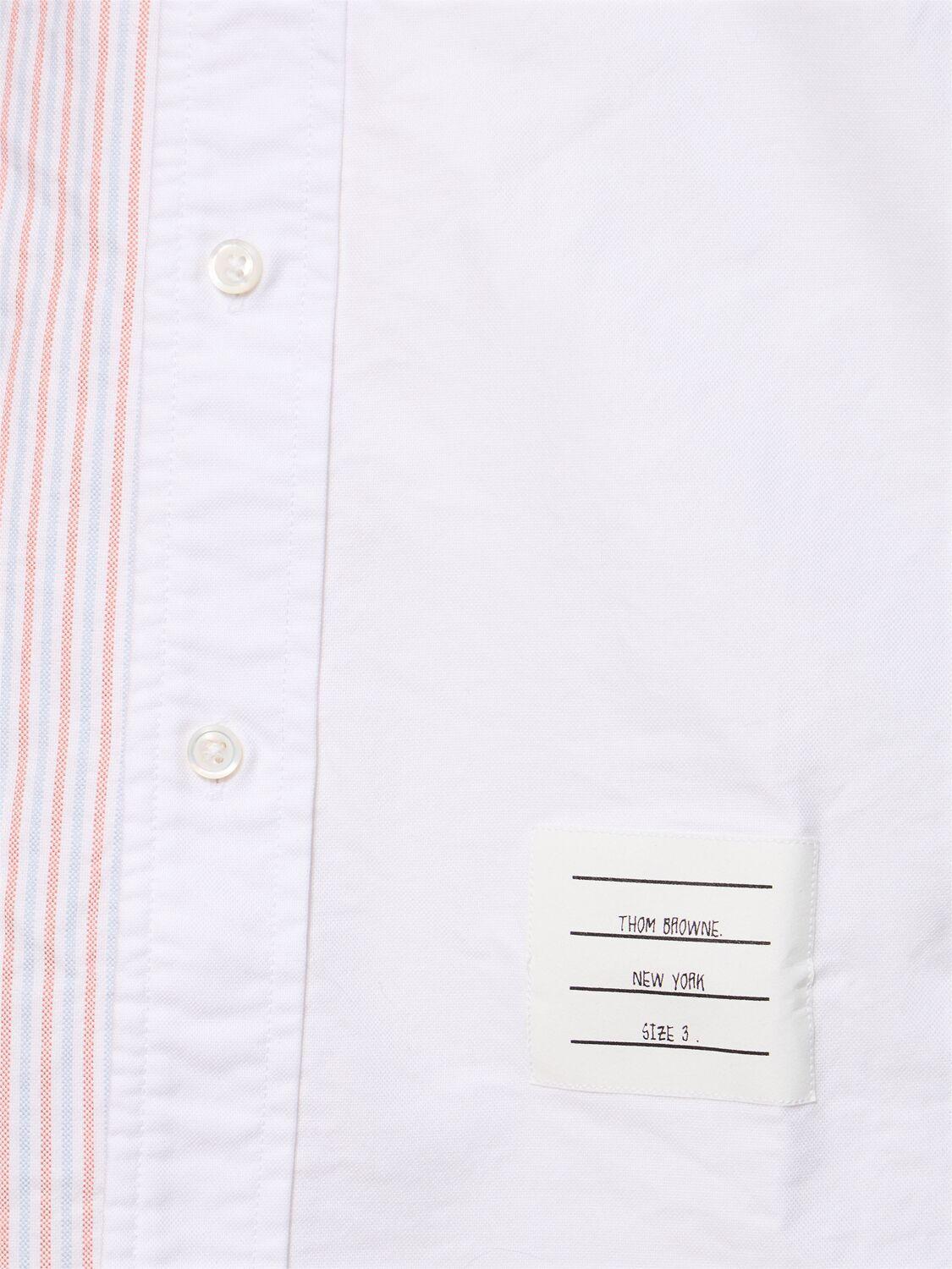 THOM BROWNE Straight Fit Short Sleeve Shirt In Orange Product Image