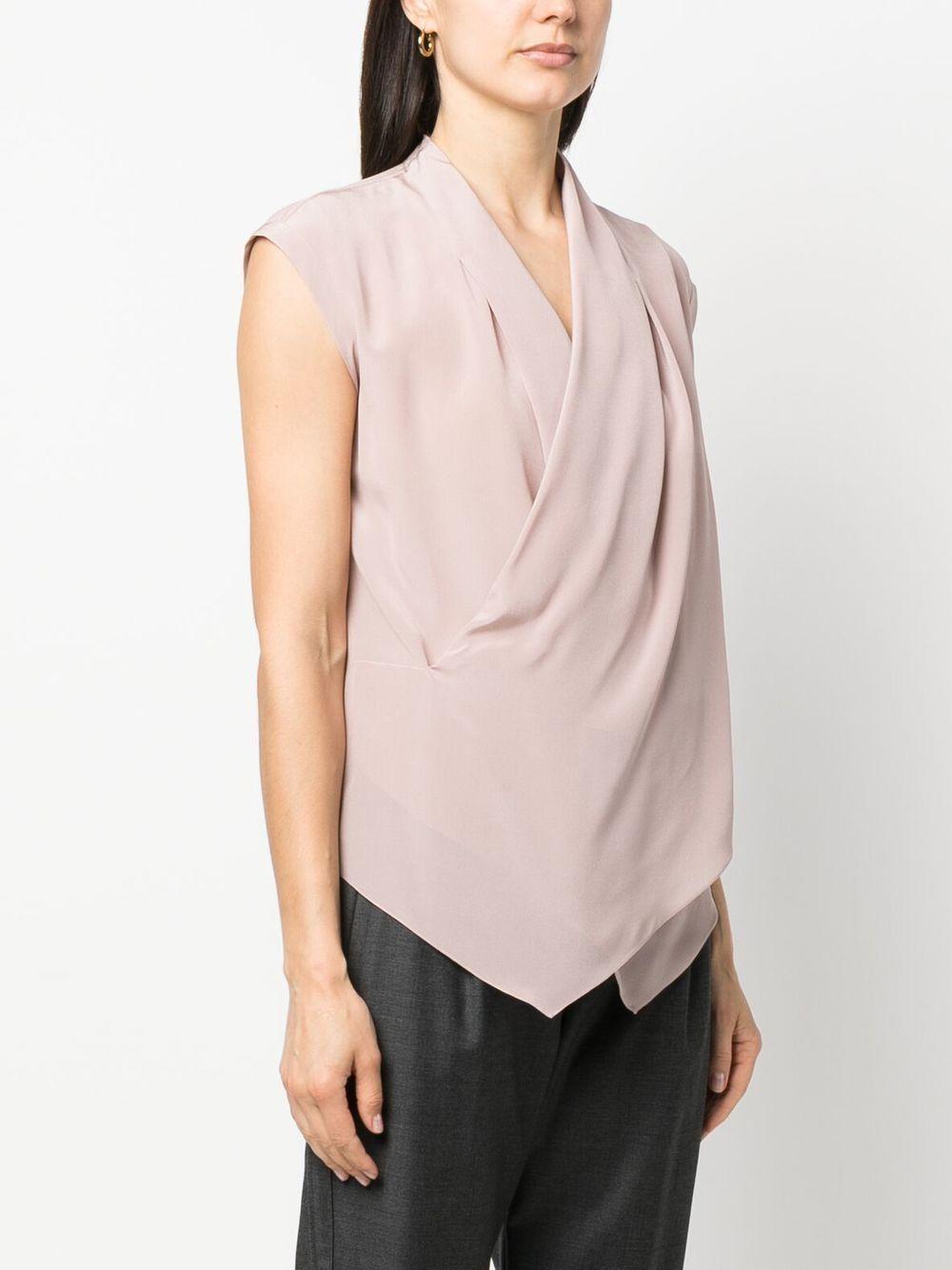 wrap-front silk blouse Product Image
