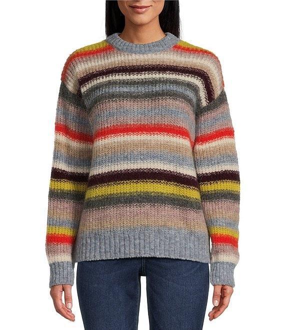 Pendleton Alpaca Stripe Crew Neck Long Sleeve Pullover Product Image