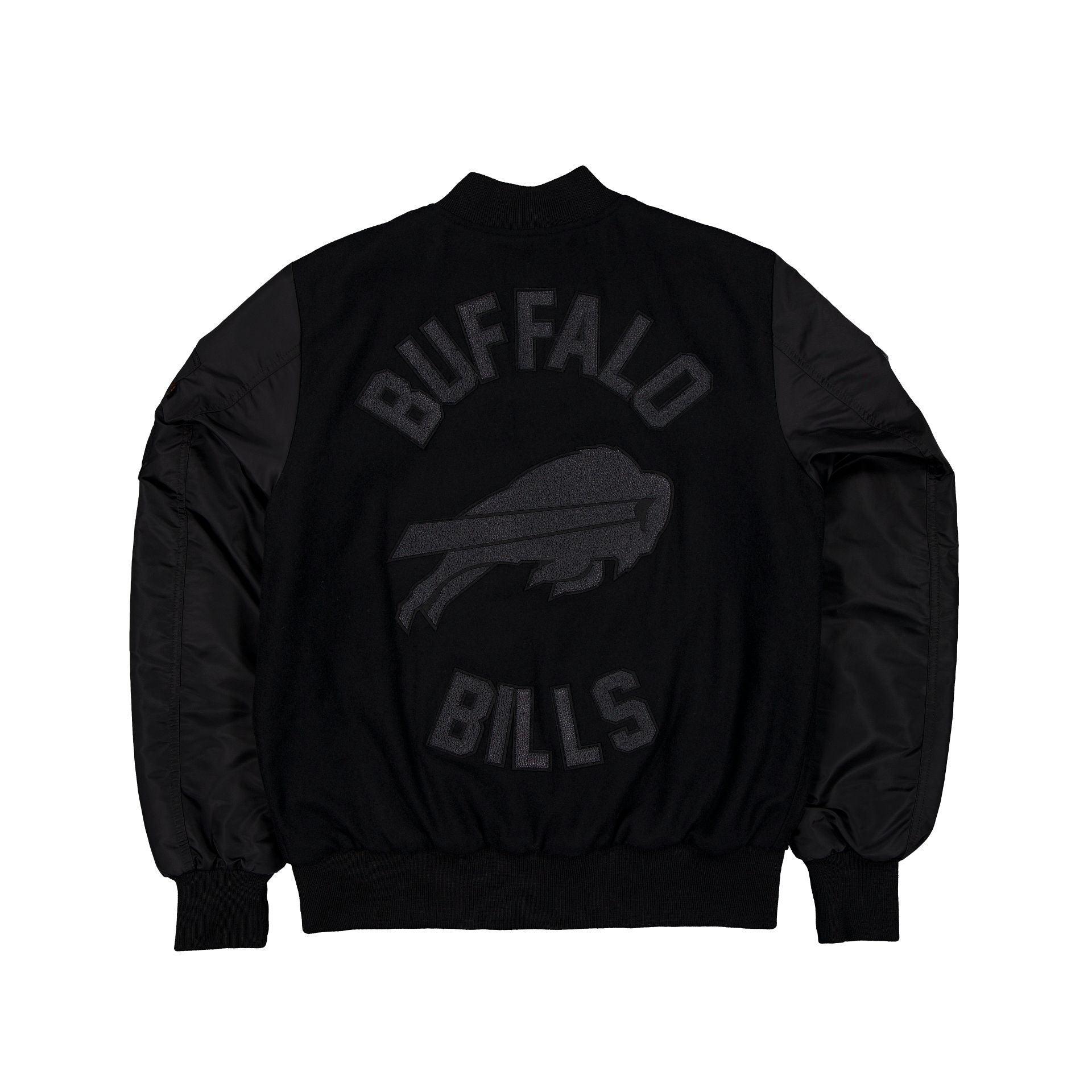 Alpha Industries x Buffalo Bills MA-1 Wool Varsity Jacket Black Male Product Image