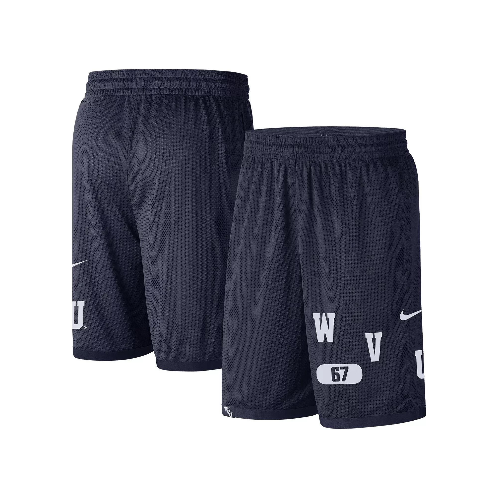 Men's Nike Navy West Virginia Mountaineers Wordmark Performance Shorts,  Product Image