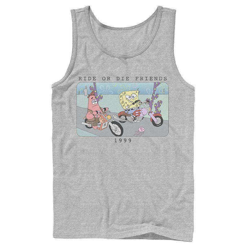 Men's Nickelodeon SpongeBob SquarePants Ride Or Die Friends 1999 Portrait Graphic Tank Top,  Product Image
