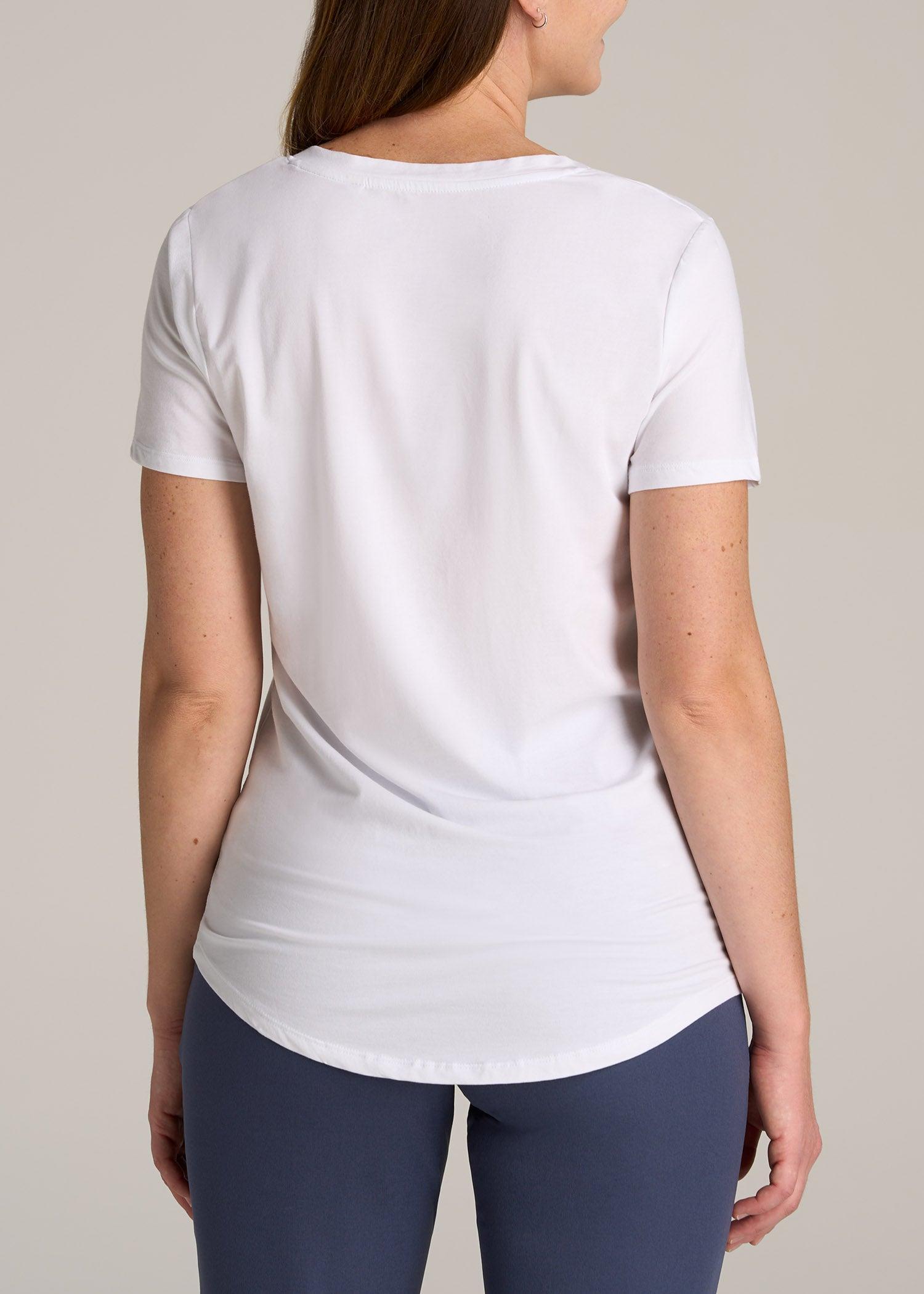 Women's Tall Scoop V-Neck Tee in Ecru Product Image