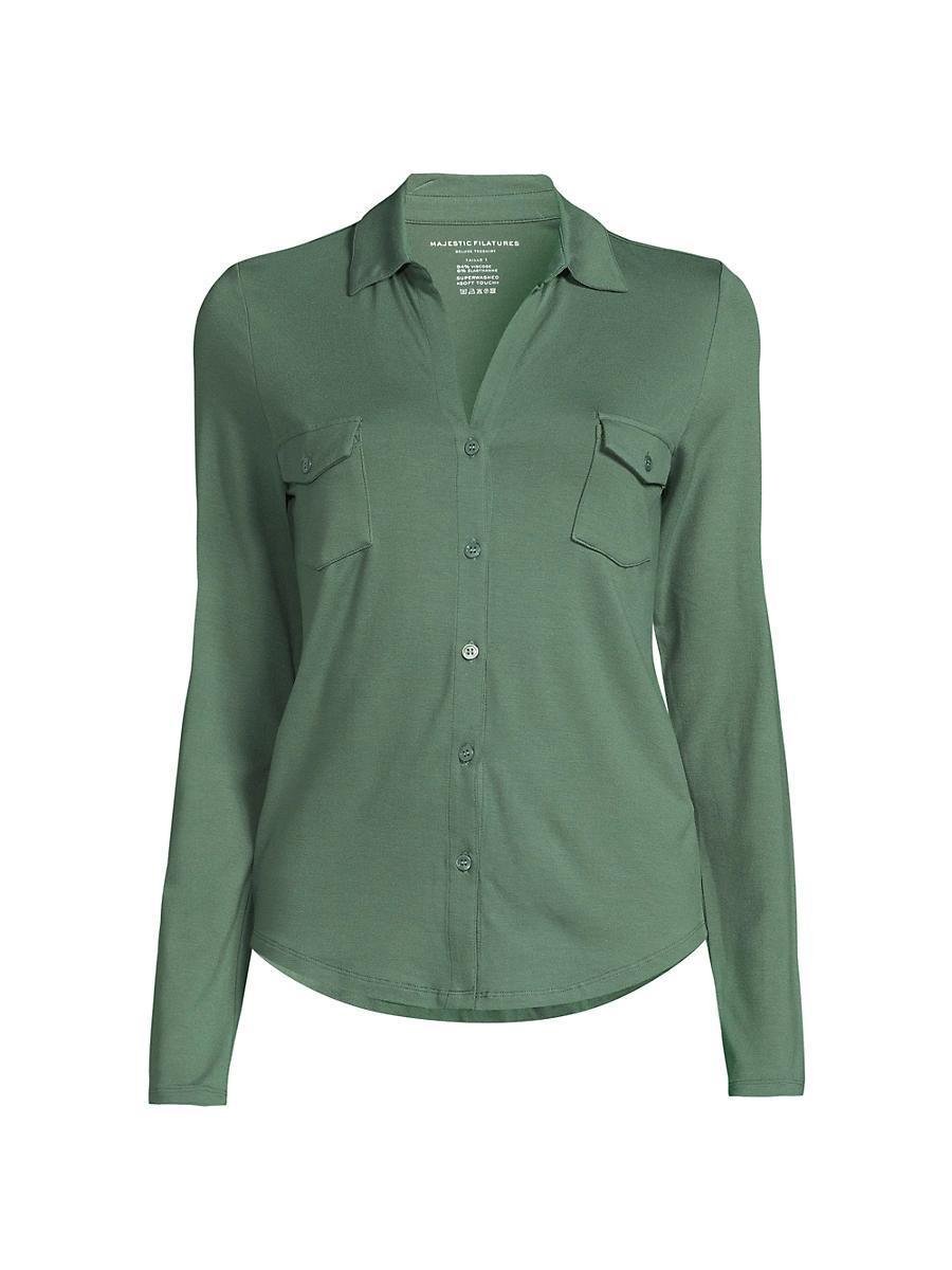 Womens Soft Touch Pocket Shirt Product Image