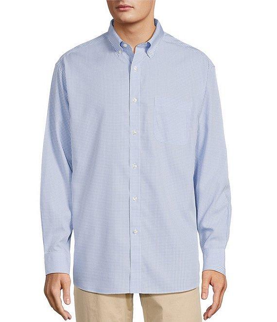 Gold Label Roundtree & Yorke Non-Iron Long Sleeve Small Checked Print Sport Shirt Product Image