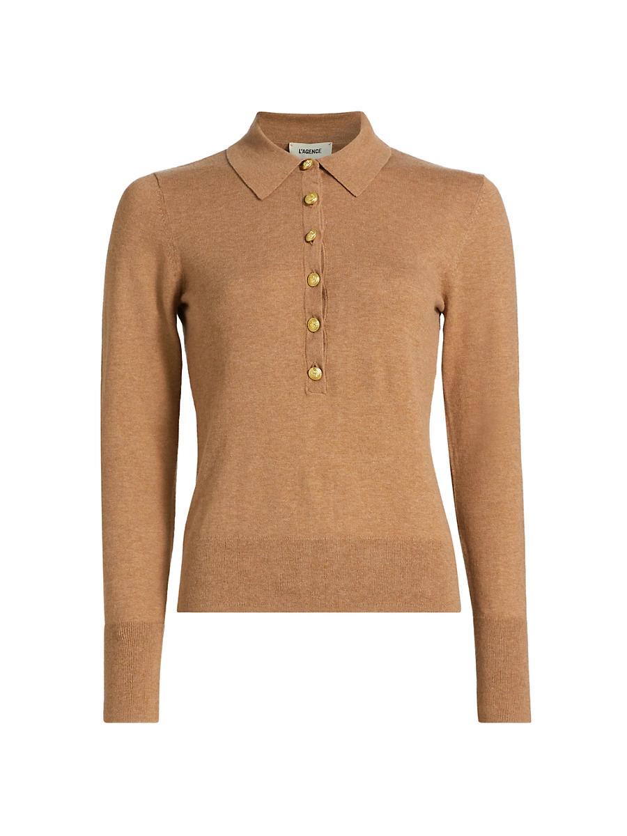 Womens Sterling Knit Polo Sweater Product Image