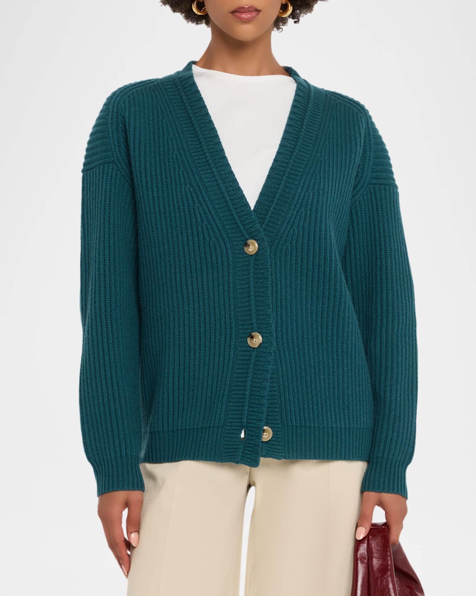 Ribbed Cashmere Cardigan Product Image
