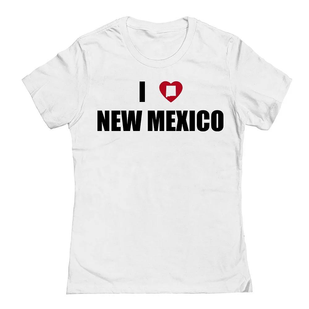 Junior's I Heart New Mexico Graphic Tee, Women's, Size: Small, White Product Image