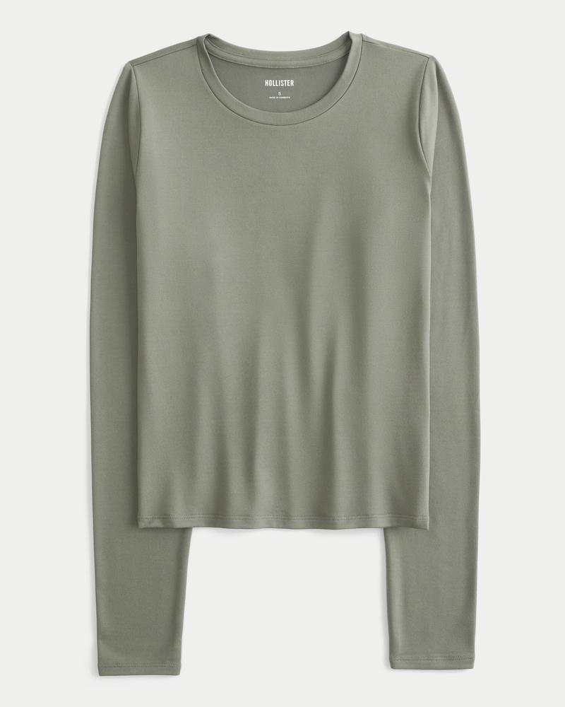 Seamless Fabric Long-Sleeve Crew Top Product Image