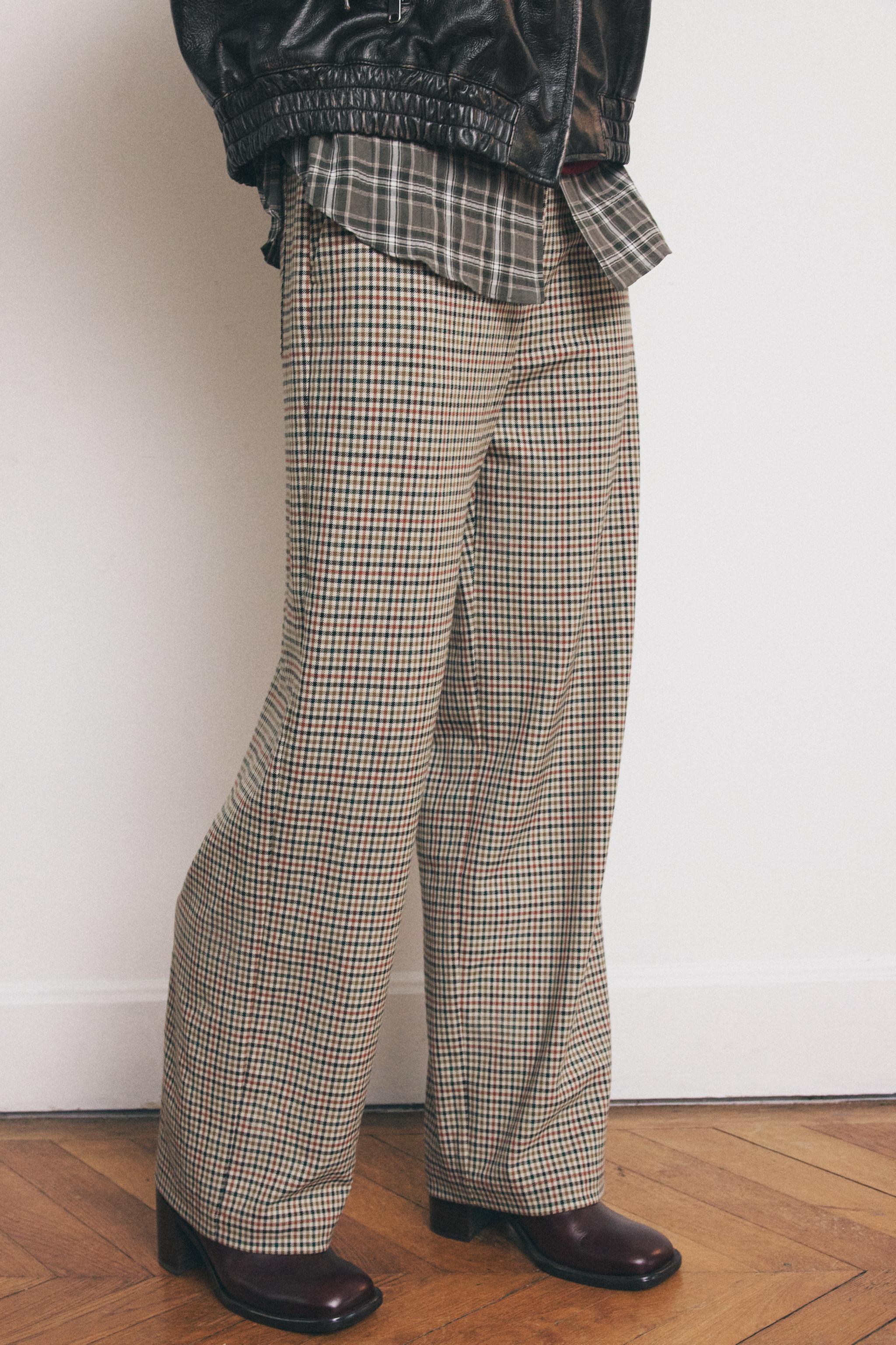 PLAID PANTS ZW COLLECTION Product Image