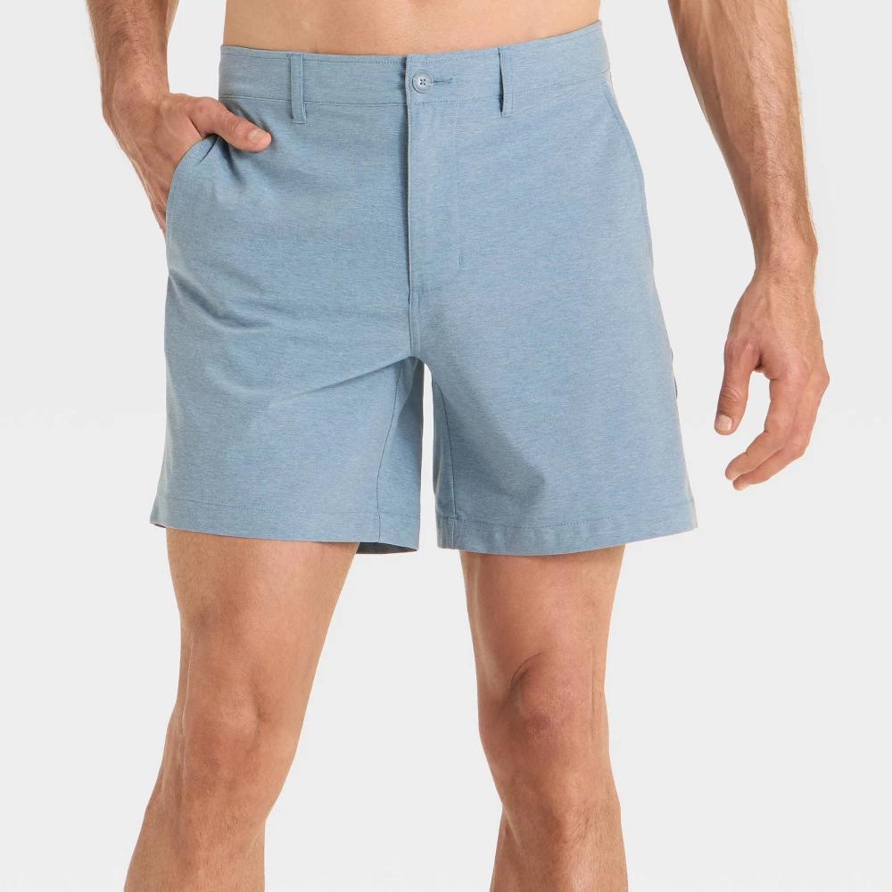 Men's 7'' Hybrid Swim Shorts - Goodfellow & Co™ Olive Green 34 Product Image