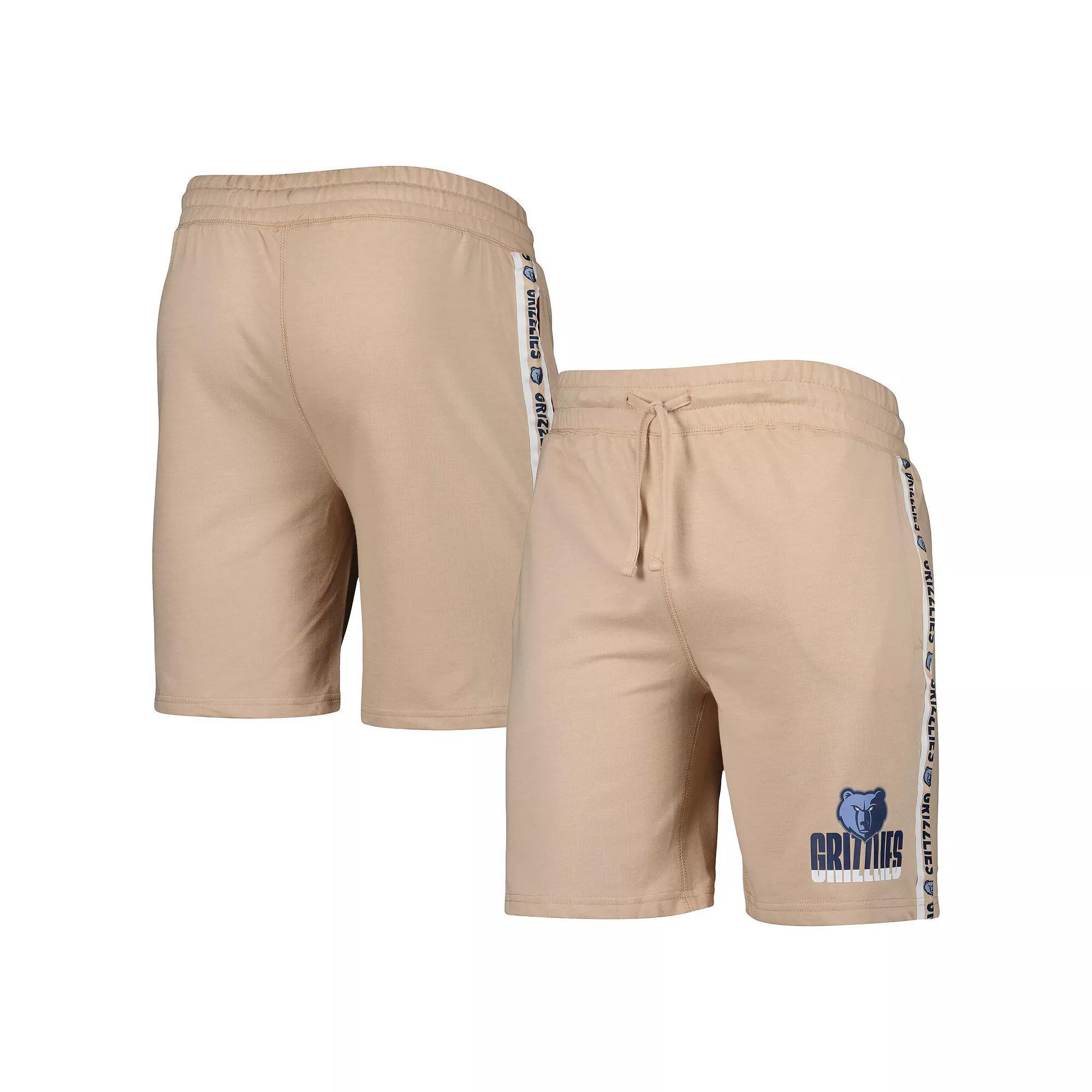 Men's Concepts Sport  Tan Memphis Grizzlies Team Stripe Shorts, Size: Large, Grz Team Product Image