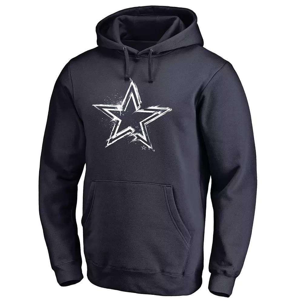 Men's Fanatics Branded Navy Dallas Cowboys Splatter Logo Pullover Hoodie, Size: 3XL, Blue Product Image